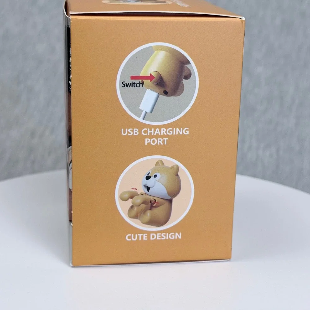 Puppy-Fu-Fu Rapid Cooling Fan Shiba Inu Dog Coffee Cup Bowl Clip-On USB Recharge